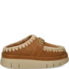 Мюли с декоративной строчкой и логотипом