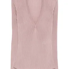 Топ в рубчик с V-образным вырезом Топ в рубчик с V-образным вырезом