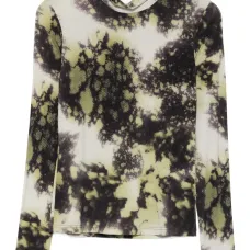 Топ Tugal с высоким воротником и принтом