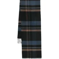 Клетчатый шарф с бахромой