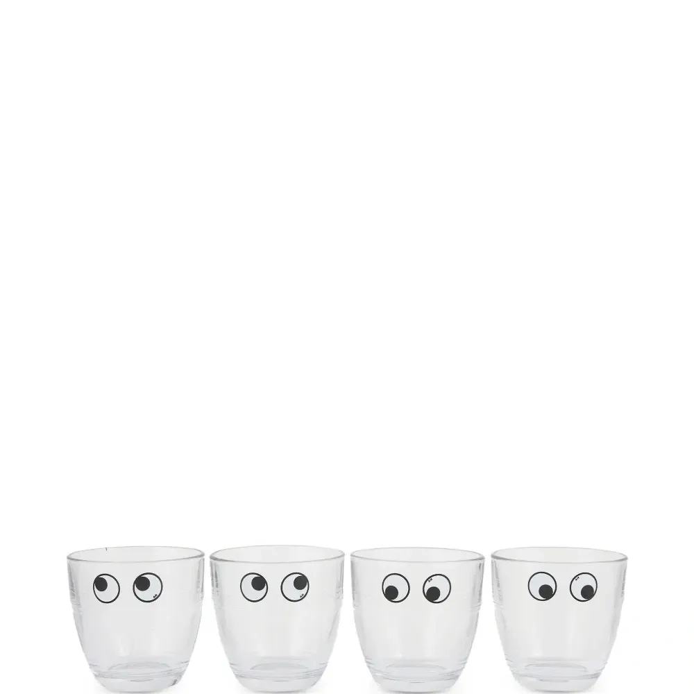 Комплект из четырех стаканов с принтом