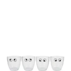 Комплект из четырех стаканов с принтом