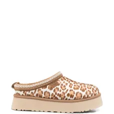 Леопардовые тапочки на платформе