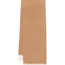 Однотонный шарф с бахромой
