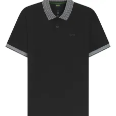 Рубашка поло с узором на воротнике Рубашка поло с узором на воротнике