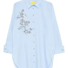 Рубашка с вышивкой пайетками