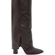 Ботильоны Teddy на блочном каблуке 90 мм с заострённым носком Ботильоны Teddy на блочном каблуке 90 мм с заострённым носком