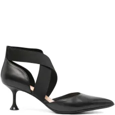 Туфли-лодочки на каблуке 60 мм с эластичными ремешками