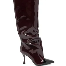 Сапоги с острым носом на каблуке 100 мм