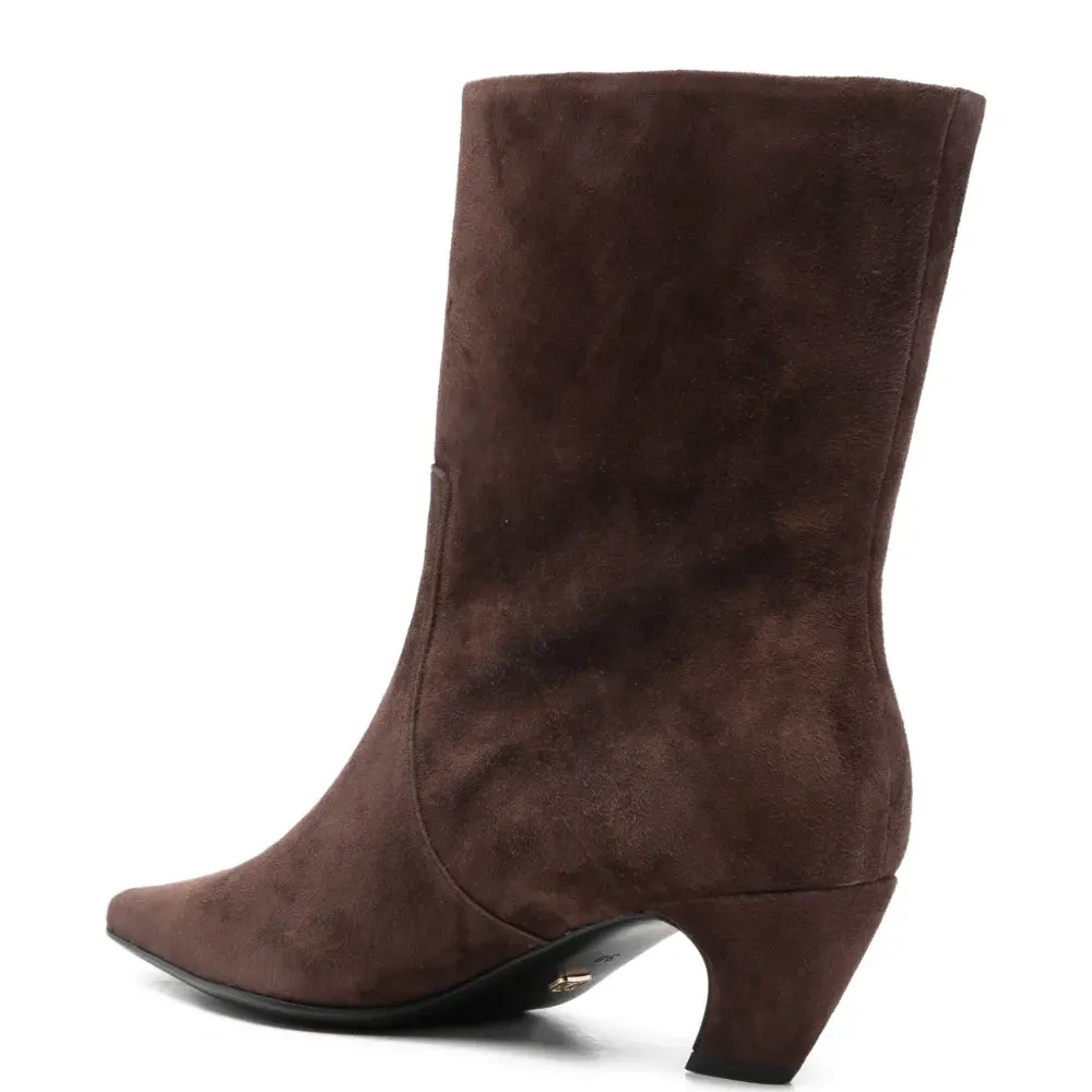 Ботинки с квадратным носком и каблуком 55 мм