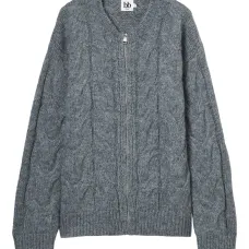 Кардиган фактурной вязки на молнии