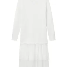 Платье миди с V-образным вырезом