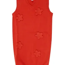 Платье с цветочной аппликацией Платье с цветочной аппликацией