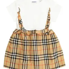 Клетчатое платье с короткими рукавами