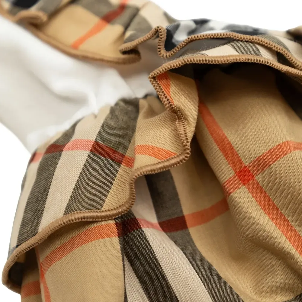 Клетчатое платье с короткими рукавами