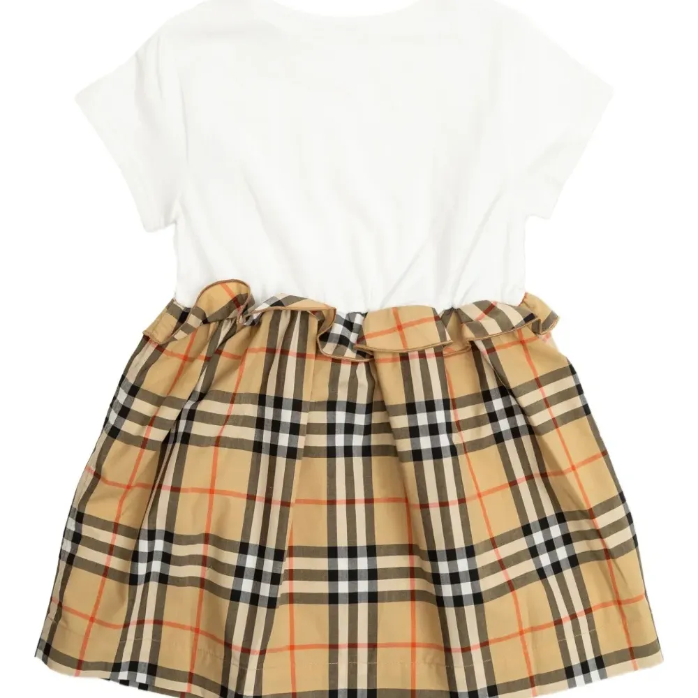 Клетчатое платье с короткими рукавами