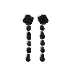 Серьги-подвески в форме цветов