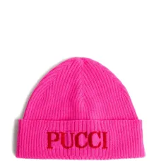 Шапка бини с жаккардовым логотипом