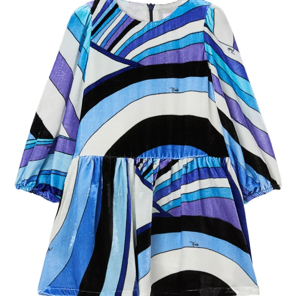 Платье с длинными рукавами и принтом Iride