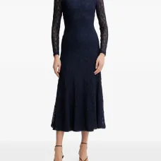 Кружевное миди-платье Ola с длинными рукавами Кружевное миди-платье Ola с длинными рукавами