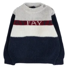 Полосатый свитер с круглым вырезом