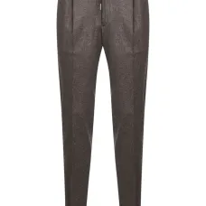 Брюки с кулиской и складками