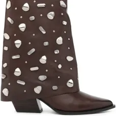 Ботильоны на каблуке 65 мм с заклёпками