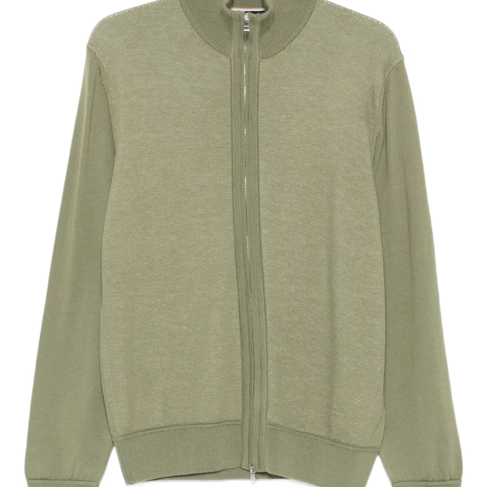 Кардиган с воротником на молнии