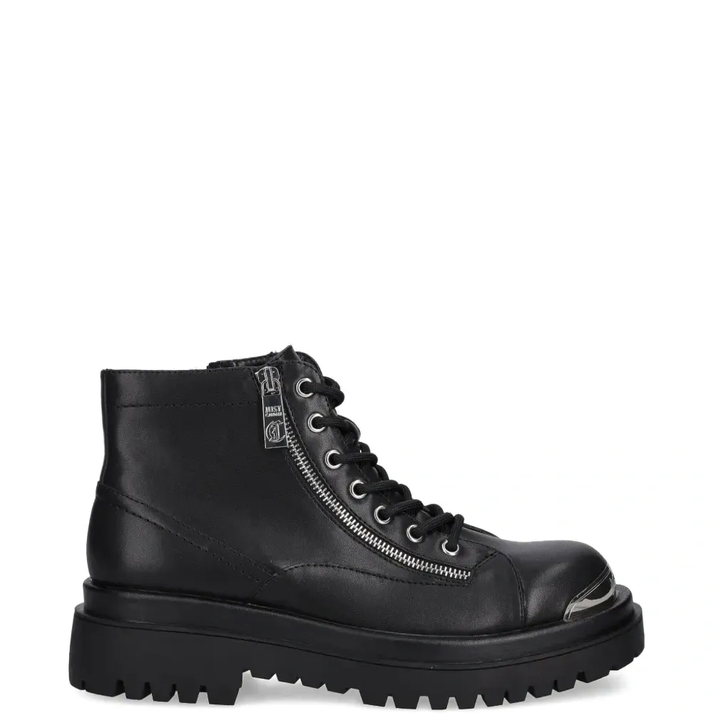 Ботинки на молнии сбоку и шнуровке