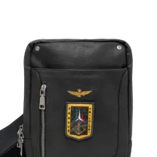 Сумка-мессенджер с логотипом и застежкой-молнией