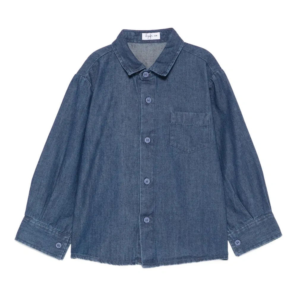 Джинсовый топ на пуговицах