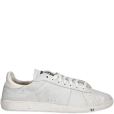 Кожаные кеды на шнуровке