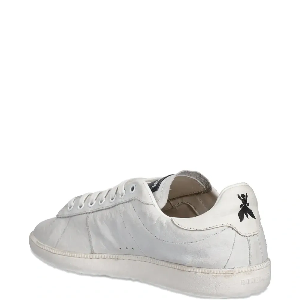 Кожаные кеды на шнуровке