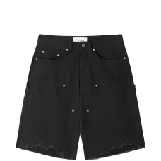 Джинсовые шорты с необработанным краем Джинсовые шорты с необработанным краем