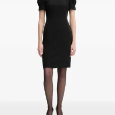 Мини-платье с пышными рукавами