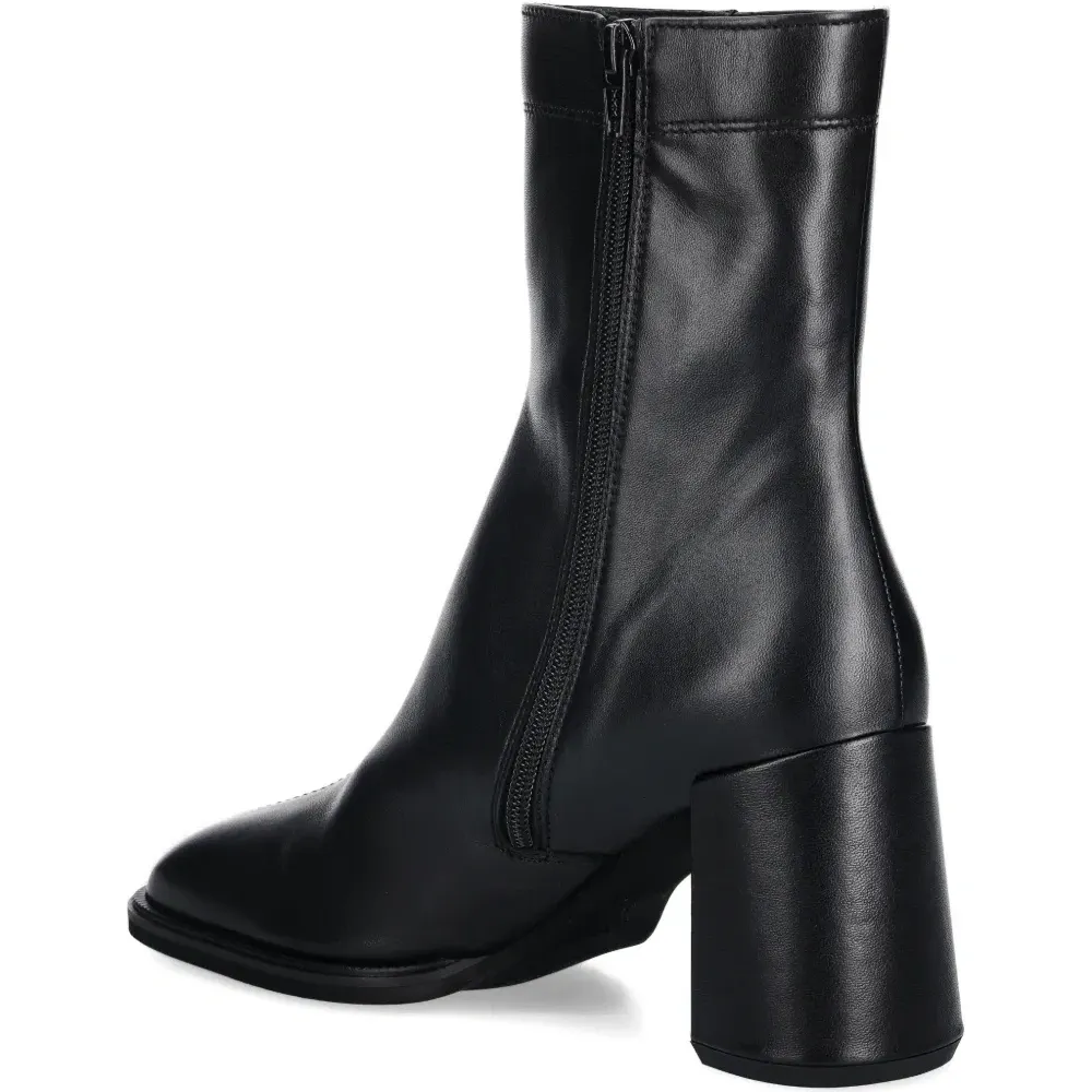 Ботильоны на квадратном каблуке с молнией