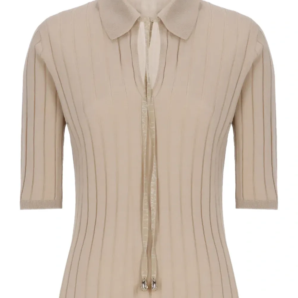 Топ в рубчик с завязками