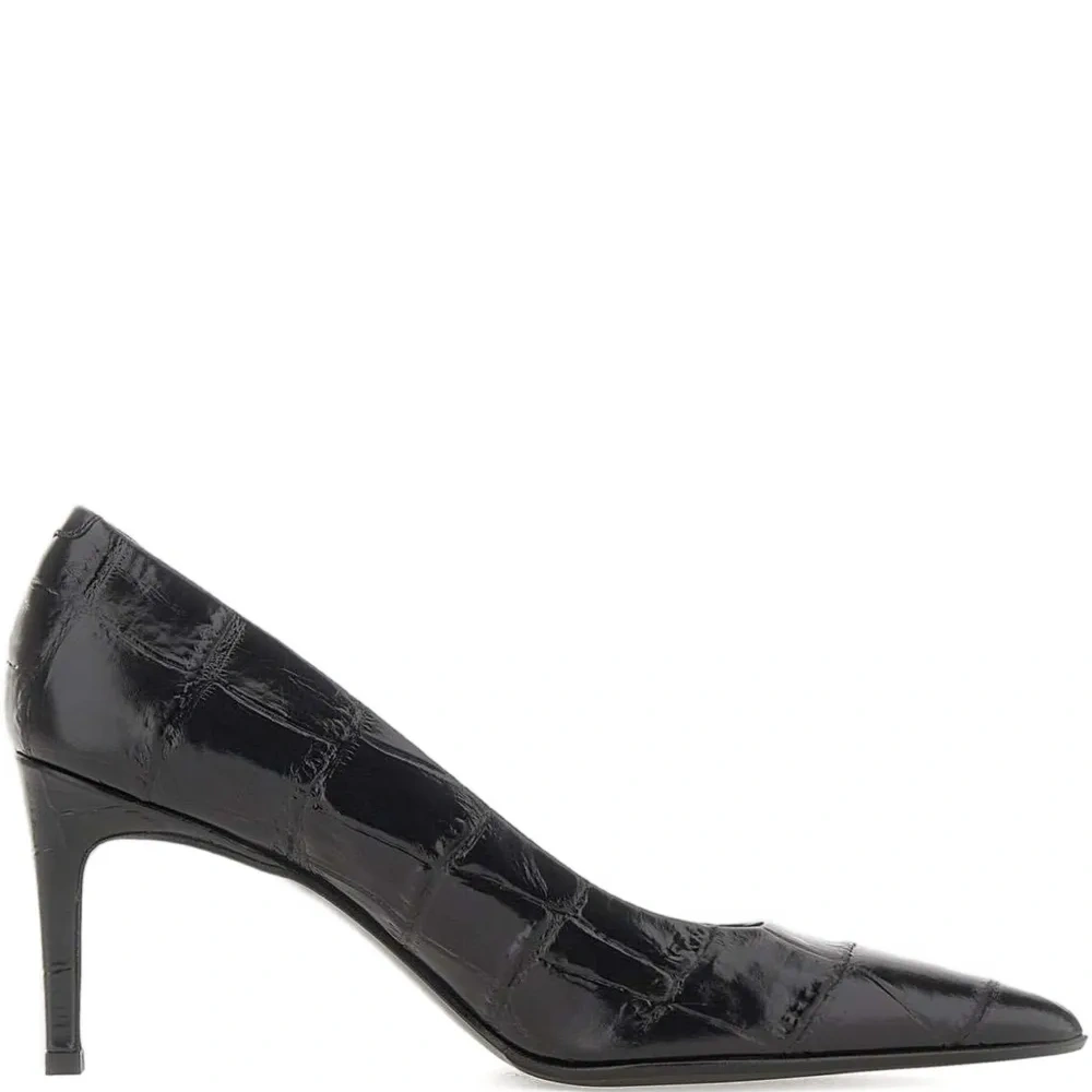 Туфли Grace 80 с тиснением под кожу крокодила