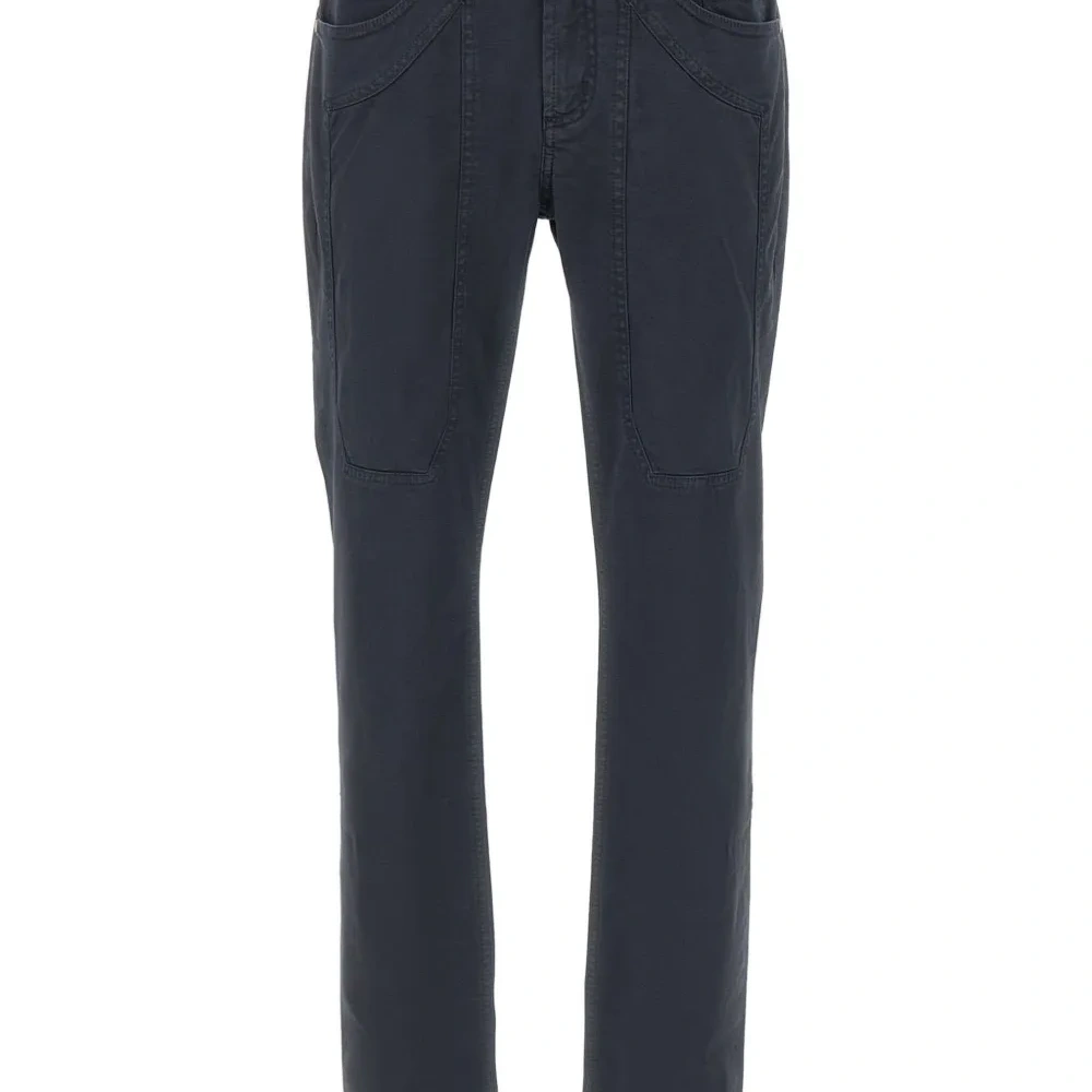 Брюки с пятью карманами и нашивкой-логотипом