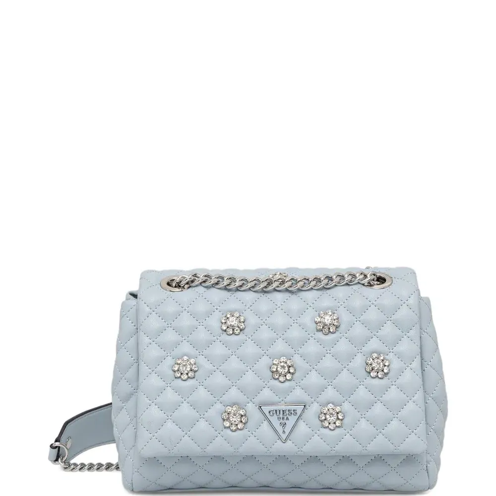 Стеганая мини-сумка на плечо Everlee с цветочной аппликацией