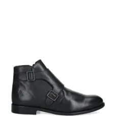 Ботинки на молнии сбоку с пряжкой