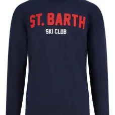 Свитер с круглым вырезом и логотипом