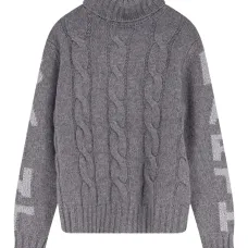 Свитер Adler фактурной вязки с высоким воротником