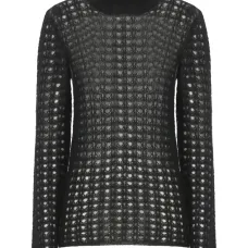 Джемпер с ажурным узором и длинными рукавами Джемпер с ажурным узором и длинными рукавами