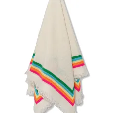 Полосатый шарф с бахромой Полосатый шарф с бахромой