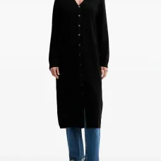 Кардиган-пальто с V-образным вырезом