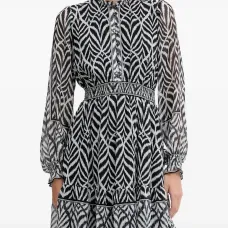 Мини-платье Nyra с принтом и пуговицами