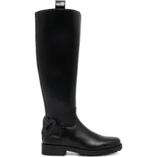 Сапоги до колена с отделкой в виде сердца