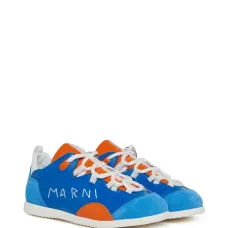 Кроссовки с панельным дизайном и надписью