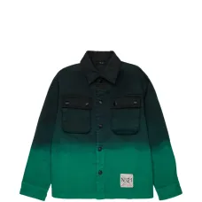 Куртка омбре с карманами с клапанами и пуговицами